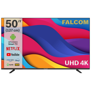Falcom Smart LED TV@Android 50", UHD 4K, DVB-S2/T2/C, HDMI, WiFi - TV-50LTF022SM