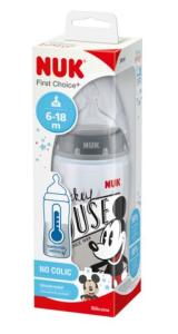 NUK plastična bočica First Choice + s  pokazivačem temperature mickey 300 ml 10741019