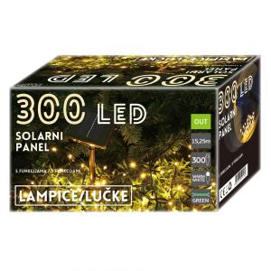 300 LED, solarni panel, 14.95 m , na baterije