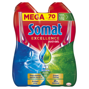 Somat gel Excellence 2x630 ml, 70 pranja