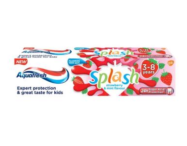 Aquafresh dječja pasta za zube Splash Jagoda 3-8 god 50 ml, 6 kom