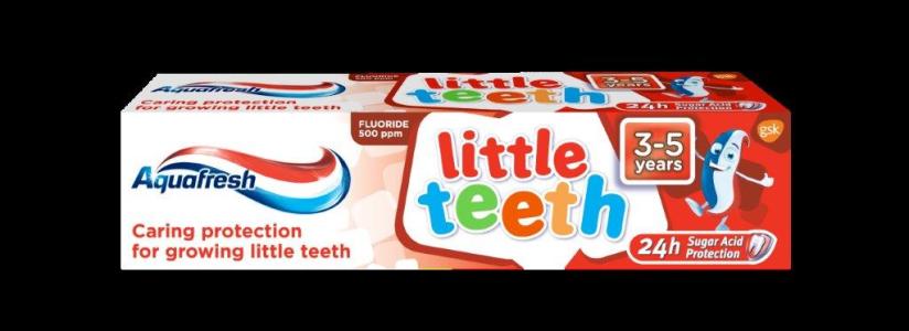 Aquafresh dječja pasta za zube Little Teeth 3-8 god 50 ml, 6 kom