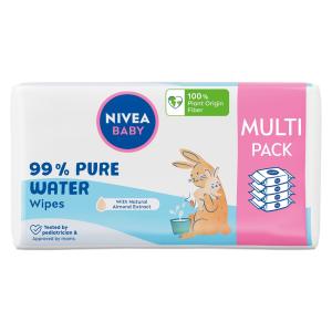 NIVEA BABY 99% pure water vlažne maramice 4x57 kom