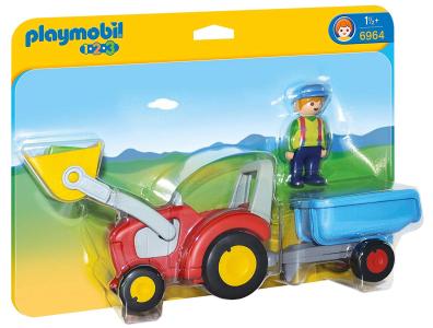 Playmobil 1.2.3 Traktor s prikolicom 6964