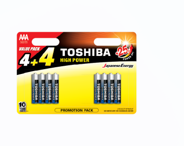 Toshiba Baterije Alkalne LR03 AAA (4+4)