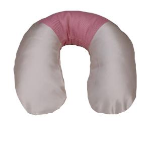 Shije Shete jastuk za vrat punjen heljdom-roza trakice/sjajno bež (86 cm)+Gratis vrećica lavande
