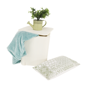 Vrtna kutija za odlaganje stolić IBLIS, bijela*
