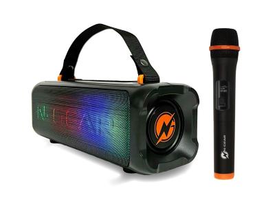N-Gear karaoke BLAZOOKA 703, 100W, disco LED, bežični mikrofon, baterija, crni