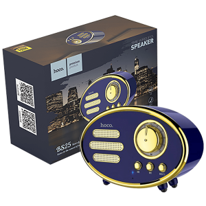 hoco. Zvučnik bežični, Bluetooth,retro, 1200 mAh, 5 h, 5 W, plava - BS25 Time, Bluetooth, retro, blue