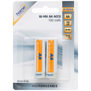 home Baterija punjiva AA, 700mAh, NiMh, blister 2 kom - M 702AA