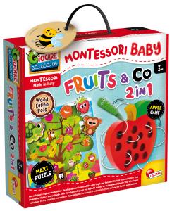LISCIANI Montessori Wood maxi puzzle voće i vezica 2u1 92260