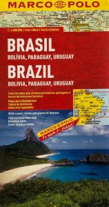 Auto karta BRAZIL, BOLIVIJA - special