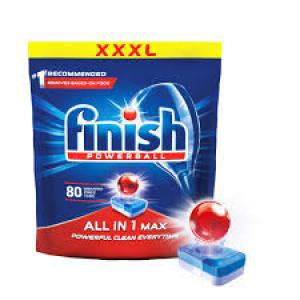 Finish tablete za strojno pranje posuđa all in 1 max tablete, 80 kom.