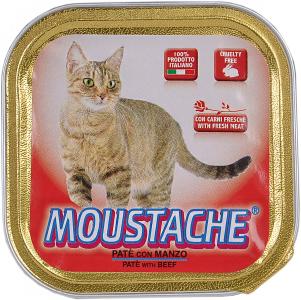 Moustache hrana za mačke, Manzo (govedina), aluminijska posudica, 100 g