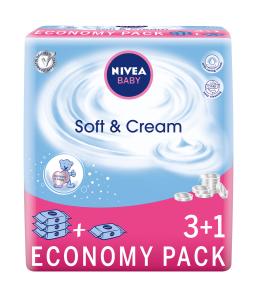 Nivea Baby vlažne maramice Soft & Cream 4-pack 252 kom
