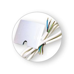Commel set za stalni priključak, kutija + kabel, bijeli, H05VV-F 3G2,5 / 1,5 m