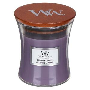 WoodWick mirisna svijeća Classic Mini Amethyst & Amber  (gori 40 sati)