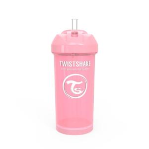 Twistshake Bočica sa slamkom 360 ml 6+m Pastel Pink