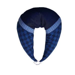 Shije Shete jastuk za trudnice punjen heljdom - plavi/ornament (dužina 160 cm) + GRATIS proizvod
