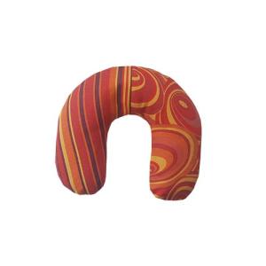 Shije Shete jastuk za vrat punjen heljdom - narančasti/pruge (dužina 86cm) + GRATIS proizvod