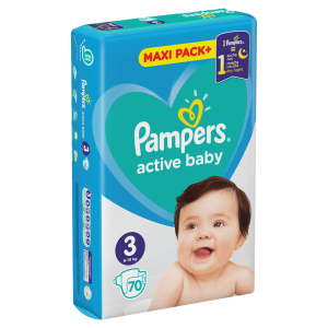 Pampers pelene Active Baby Maxi Pack veličina 3 (6-10 kg) 70 kom